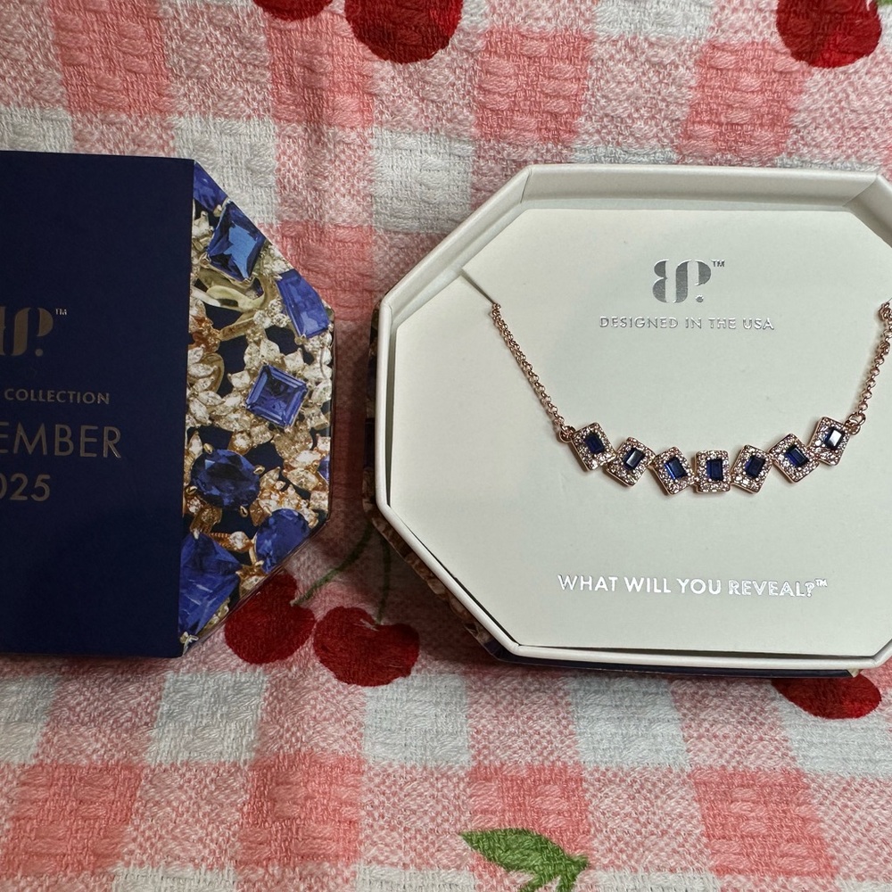 Elegant Blue and Silver Necklace.  Bomb party